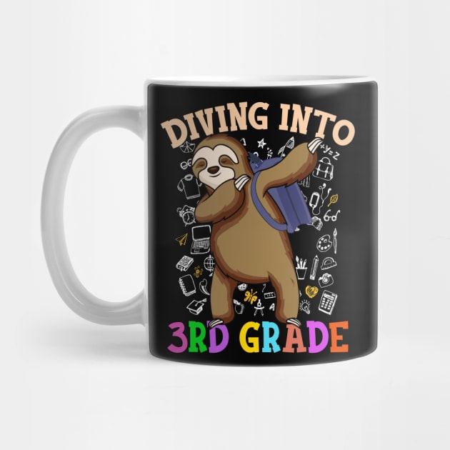 Dabbing Into 3rd Grade Sloth Shirt Back To School Gifts by hardyhtud